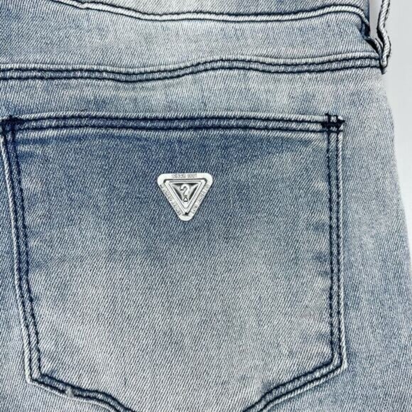 GUESS Distressed Frayed Denim Short Sz 26 Blue - Picture 4 of 5